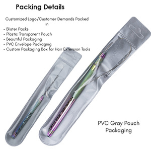 Gancho para extensiones de pelo al por mayor, herramienta con gancho de ganchillo, gancho para tirar del pelo, Mango antideslizante de acero inoxidable para extensiones de pelo I-tip - Product Image 5