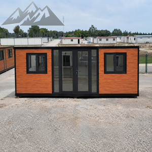 Maison modulaire en conteneur moderne avec revêtement en bois <span class=keywords><strong>pour</strong></span> bureau, camping et chantier - Product Image 1