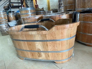 BAIGNOIRE RONDE EN BOIS DE STYLE JAPONAIS DE HAUTE QUALITÉ BAIGNOIRE OFURO BAIGNOIRE EN BOIS Baignoire Tonneau Adulte Baignoire 2025 - Product Image 4