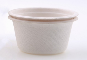 Platos de papel desechables biodegradables, vajilla bidosable de grado alimenticio, taza de 2 onzas para envasado de alimentos - Product Image 3