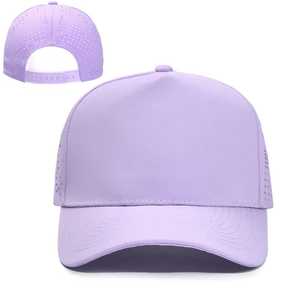 Logo personnalisé d'usine en gros noir 5 panneaux casquette de baseball en mousse de polyester deux tons en nylon maille chapeaux de suivi pour adulte - Product Image 5