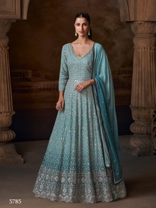 Increíble color real Georgette con bordado de lentejuelas Salwar Suit mujer fabricante de moda al precio más bajo - Product Image 2