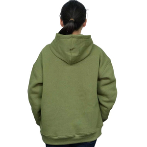 Nouveau sweat à capuche ample à col rond pour femmes avec tissu de poids élevé et broderie de logo 100% coton qui peut être personnalisé - Product Image 5