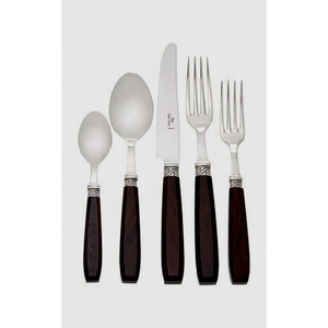 Couverts de mariage en acier inoxydable poli et argent, ensemble de couverts royaux vintage, manche rugueux, y compris fourchette à couteau - Product Image 3