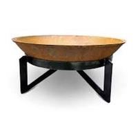 QAMAR OVERSEAS Brasero d'extérieur en métal noir mat, foyer à bois en fer, 10000-14999 BTU, écologique