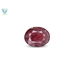 Rubis (Manik) - 4,1 carats, pierre précieuse naturelle facettée de forme ovale, de haute qualité, créée en laboratoire, couleur rouge - Product Image 1