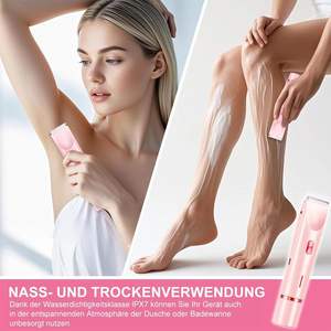 Depiladora Eléctrica Recargable USB-C de Doble Cabezal para Mujer, para Cara, Piernas, Brazos y Área del Bikini, Uso en Seco y Húmedo, Resistente al Agua IPX7, Lavable - Product Image 3