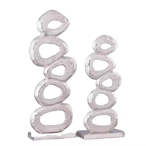 ENSEMBLE DE 2 Arbre Debout Sculpture Moderne Abstraite En Métal Décoratif Artisanal Sculpture Pour La Maison Table Décor Pour Pièce Maîtresse - Product Image 2