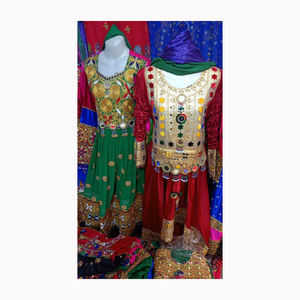 Conjunto de traje afgano de rayón indio tradicional moderno para mujer para bodas y uso al aire libre a precio de exportación - Product Image 1