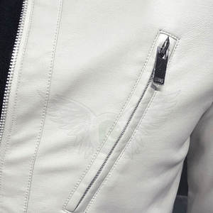 เสื้อแจ็กเก็ตหนังของผู้ชายสีทึบแนวสตรีทผ้าสำหรับฤดูหนาวและฤดูใบไม้ผลิ - Product Image 5