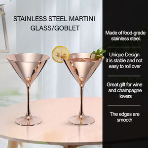 แก้วค็อกเทลสแตนเลสสำหรับงานเลี้ยงมาร์การิต้าบาร์แชมเปญ250มล. ไม่แตกหักสำหรับเดินทาง - Product Image 2