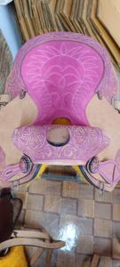 Selle de cheval de course et d'équitation anglaise en cuir de qualité supérieure, faite à la main, design, durable, confortable, avec arceau en bois et fibre de verre, vente en gros - Product Image 4