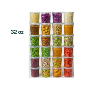 ProTakeOut [34 Oz] Contenedores de PP Resistentes para Deli con Tapas, 20 Sets, Dimensiones 4.63x5.61, Aptos para Microondas y Congelador, Duraderos - Product Image 6