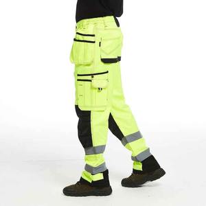 OEM Logo personnalisé Pantalon de construction unisexe Sécurité Cargo ANSI Classe 1 Polyester imperméable réfléchissant Vente en gros - Product Image 4