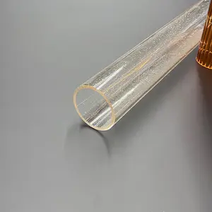 Tube/tuyaux fluorescents en plastique acrylique PMMA colorés transparents clairs personnalisés avec le service de traitement de coupe