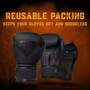 Guantes de cuero PU de color personalizado de cuero de entrenamiento de combate de Pakistán, equipo de entrenamiento de lucha, guantes de boxeo - Product Image 5