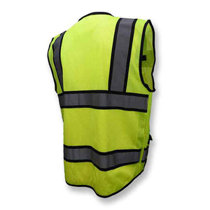Chaleco DE SEGURIDAD DE TRABAJO PARA hombre de Material transpirable hecho a medida ANSI Clase 1 LED Flash Impermeable Slim Fit Precio de fábrica CAPITÁN - Product Image 4