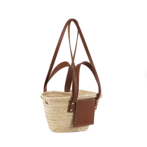 Rench Asket-bolsas de paja elegantes, bolsos de hombro personalizados, productos al por mayor - Product Image 3