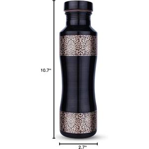 ขวดน้ำทองแดงบริสุทธิ์แบบจับง่ายขวดน้ำปิคนิคนำกลับมาใช้ใหม่ได้มีพื้นผิวดีไซน์ตามต้องการเพื่อความแข็งแรง - Product Image 2