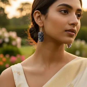 Pendientes de Plata 925 con Zafiro Azul para Mujer, Idea de Regalo Elegante - Product Image 2