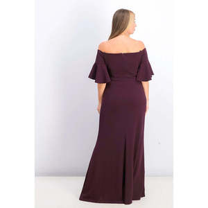 Abito a tubino viola Calvin Klein da donna con scollo a cuore e spalle scoperte, taglia 14, con vita naturale - Product Image 2