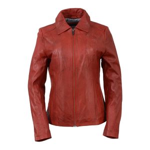Chaqueta de motociclista para mujer, chaqueta de piel de vaca de manga larga de piel de oveja de color amarillo, chaqueta de cuero de motociclista para mujer con estampado de logotipo personalizado - Product Image 4