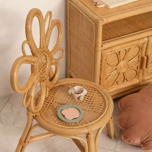 Wholesale Natural Boho Flower <b>Rattan</b> Kids <b>Chair</b> Wicker Accent <b>Chair</b> for Kid Room Nice Price from Vietnam Factory - Product Image 3