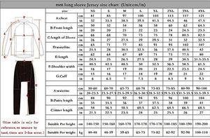 Conjunto de ropa de ciclismo para hombre con sublimación completa, camisas de manga larga transpirables para bicicleta, babero de ciclismo con pantalones acolchados - Product Image 6