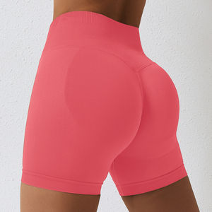 Prix de gros Short de gym sans couture pour femme Séchage rapide Doux Pantalon de yoga taille haute Short de sport ajusté - Product Image 6