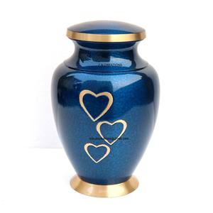 Urna de cremación de latón y metal personalizada de alta calidad para cenizas humanas adultas con suministros funerarios de diseño de pájaros grabados - Product Image 4