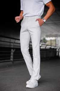 Pantalones elásticos ajustados de color azul marino para hombre, pantalones de oficina elegantes informales, cintura elástica con cordón, algodón recto, Hip Hop de talla grande - Product Image 4