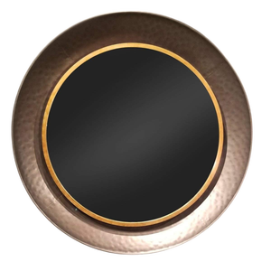 Premium Quality Brass And Glass Wall <b>Mirrors</b> <b>Gold</b> Finished Border Wall Mounted Round <b>Mirror</b> for Home <b>Bathroom</b> Decorations - Product Image 3