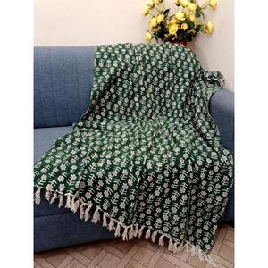 Newly Designed Woven <b>Indian</b> 100% Cotton Luxury <b>Throw</b> Blanket Eco-Friendly Breathable All-Season Handmade Block Printed - Product Image 3