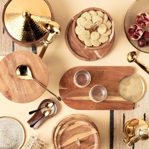 Support à gâteau en bois et résine support à dessert décoratif élégant pour fête d'anniversaire de mariage et utilisation de cuisine à domicile moderne d'Inde - Product Image 4