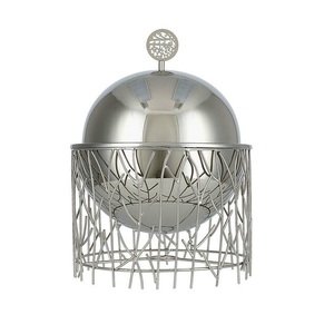 Casserole en métal au design unique, couvercle en acier inoxydable, finition brillante, diamètre 20 cm, design haut de gamme pour la maison - Product Image 6