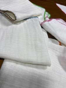 25x25cm White <b>Muslin</b> 100% Cotton Handkerchiefs | Reusable Soft Gauze <b>Cloth</b> for Baby, <b>Face</b> & Daily Use - Product Image 5