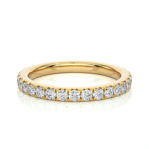 Bague de mariage Art Déco en diamant pour elle, diamant rond cultivé en laboratoire de clarté VVS, bague de mariage en or pur 14k 18k pour un jour mémorable - Product Image 1