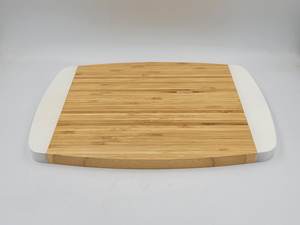 Premium Huhipro 36x26x1.85 cm Rectangle Planche à découper en caoutchouc Poignée blanche 1.5cm Épaisseur Combinaison Paquet Blocs à découper - Product Image 4