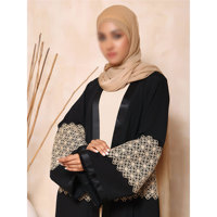 Offre Spéciale : Abayas Décontractées à Manches Longues pour Femmes – Tailles Personnalisées, Respirantes, Écologiques, Robes Islamiques Modestes avec Broderie Boutonnée 100% Coton