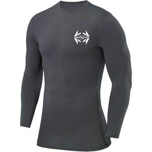Compression MMA <b>Rash</b> <b>Guard</b> 2026 Breathable Oversized Custom Sublimated Printed <b>Mens</b> Spandex/Polyester Long Sleeve Crew Neck - Product Image 3