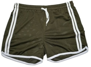 Pantalones cortos deportivos informales de poliéster 100%, logotipo del equipo de baloncesto, forrado económico con cintura elástica, cordón a juego, patrón sólido - Product Image 3