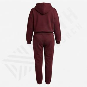 Chándal Informal con Capucha para Uso Diario, Diseño Sólido 100% Algodón, Múltiples Tallas, Ropa Deportiva Activa, Color Personalizado - Product Image 2