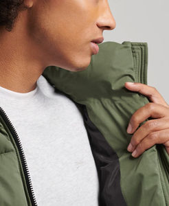 Veste matelassée en toile écologique imperméable pour homme, design personnalisé OEM de haute qualité, veste d'hiver épaisse à bulles - Product Image 6