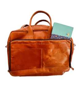 Bolsa para portátil de cuero puro hecha a mano de Color tostado de alta calidad Material de cuero genuino para oficina y regalos - Product Image 3