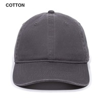 Casquette de baseball unisexe en coton gris foncé, style Dad Hat, avec sangle réglable, fabrication OEM, logo personnalisé