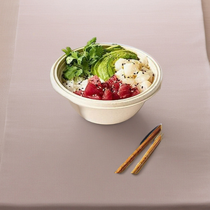 ถ้วยกระดาษใยไผ่ขนาด750มล. ย่อยสลายได้จานชามชานอ้อยฝาจานดีไซน์แบบเซนเอเชียย่อยสลายได้เป็นมิตรต่อสิ่งแวดล้อม - Product Image 4