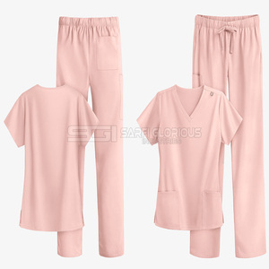 Uniformes Médicos para Exteriores de Alta Calidad, Antiarrugas, Conjuntos de Uniformes Médicos con Cuello Alto y Manga Corta para Hombre - Product Image 3