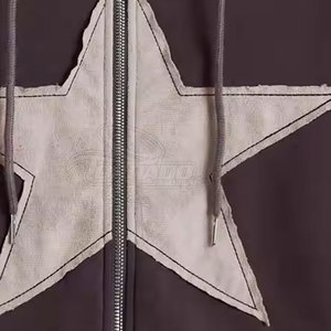 Sudadera con Capucha de Invierno para Hombre, Diseño Único, Talla Personalizada, Bordado con Apliques Desgastados, Talla Grande, Algodón/Poliéster de Alta Calidad - Product Image 4