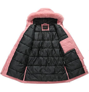 Doudoune d'hiver ample et oversize pour femme, col roulé, capuche, standard, respirante, tissée, streetwear - Product Image 4