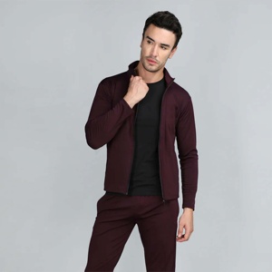 Chándal atlético con cremallera para hombre, tela de alta calidad y ajuste cómodo, perfecto para ropa deportiva informal, chándales para hombre, OEM - Product Image 5